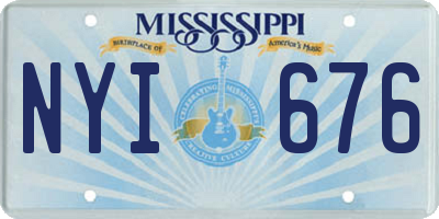 MS license plate NYI676