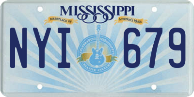 MS license plate NYI679