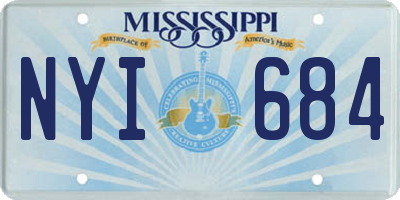 MS license plate NYI684