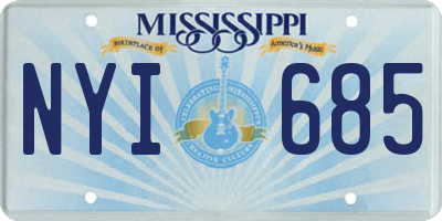 MS license plate NYI685