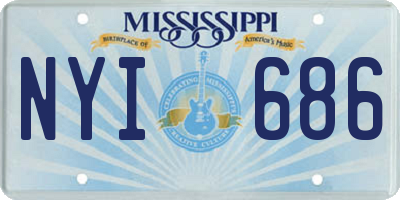 MS license plate NYI686