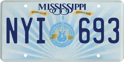 MS license plate NYI693