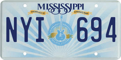 MS license plate NYI694
