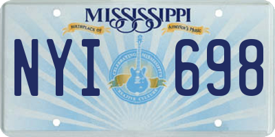 MS license plate NYI698