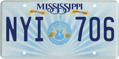 MS license plate NYI706