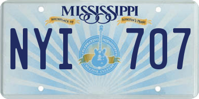MS license plate NYI707