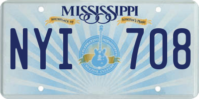 MS license plate NYI708