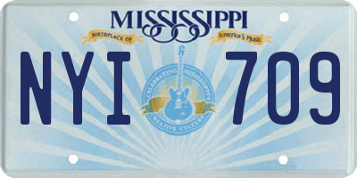 MS license plate NYI709