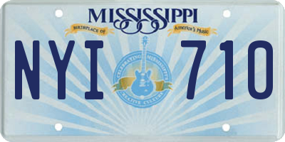 MS license plate NYI710