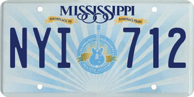 MS license plate NYI712