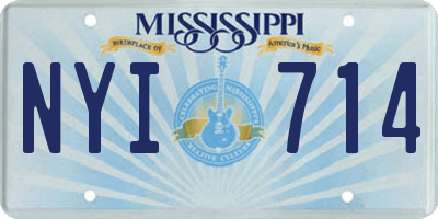 MS license plate NYI714