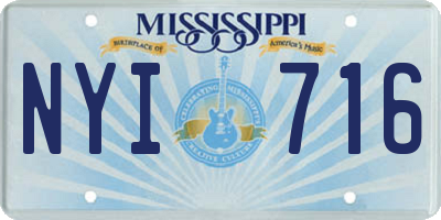 MS license plate NYI716
