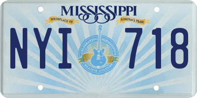 MS license plate NYI718
