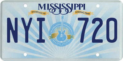 MS license plate NYI720