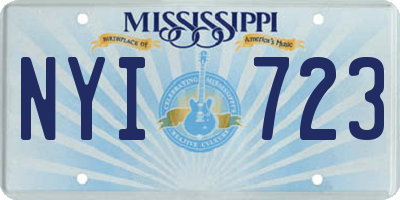 MS license plate NYI723