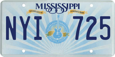 MS license plate NYI725