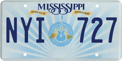 MS license plate NYI727