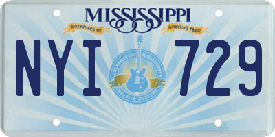 MS license plate NYI729