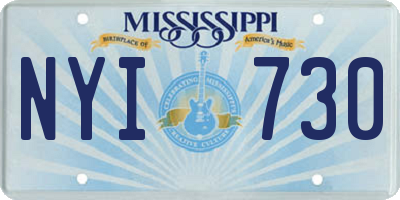 MS license plate NYI730