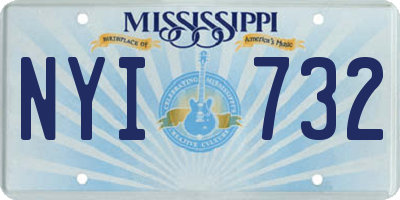 MS license plate NYI732