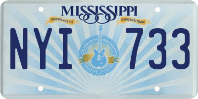 MS license plate NYI733