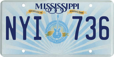 MS license plate NYI736