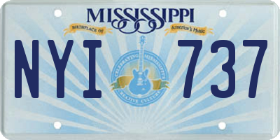 MS license plate NYI737