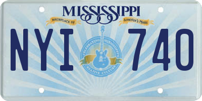 MS license plate NYI740