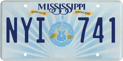 MS license plate NYI741