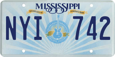 MS license plate NYI742