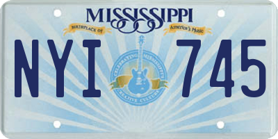 MS license plate NYI745