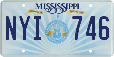 MS license plate NYI746