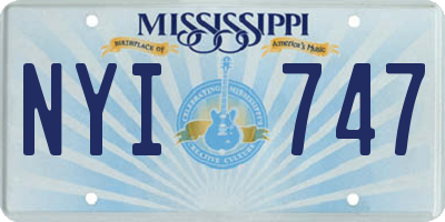 MS license plate NYI747