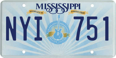 MS license plate NYI751