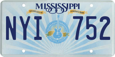 MS license plate NYI752