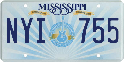 MS license plate NYI755