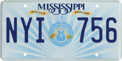 MS license plate NYI756