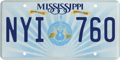 MS license plate NYI760