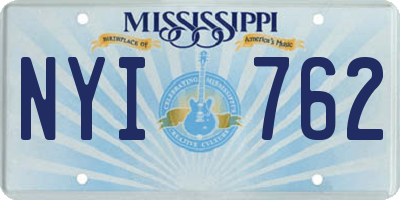 MS license plate NYI762