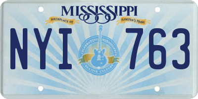 MS license plate NYI763