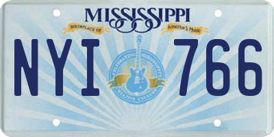 MS license plate NYI766
