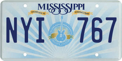 MS license plate NYI767