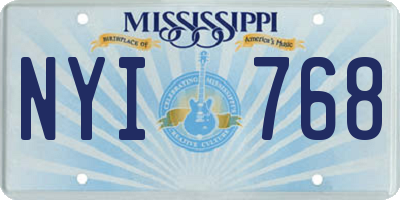 MS license plate NYI768