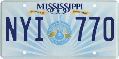 MS license plate NYI770