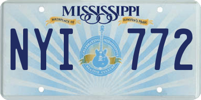 MS license plate NYI772
