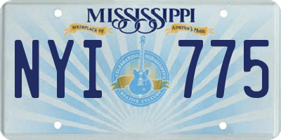MS license plate NYI775