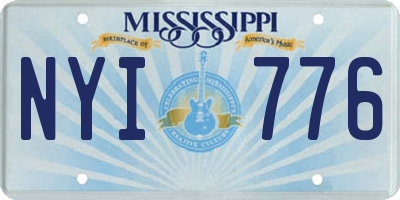 MS license plate NYI776