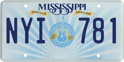 MS license plate NYI781
