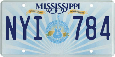 MS license plate NYI784