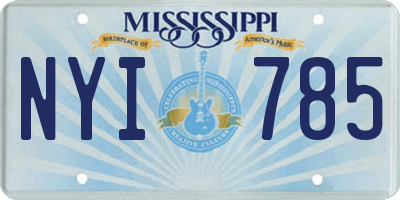 MS license plate NYI785